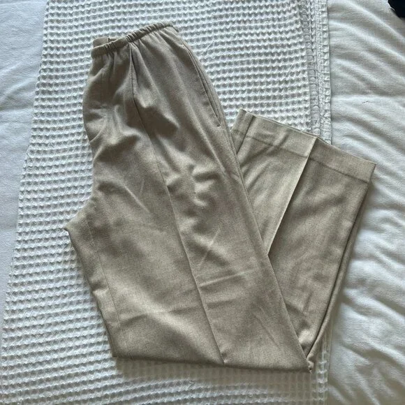 Vince Women's Flannel Wide Leg Pull on Pants - Picture 3 of 8